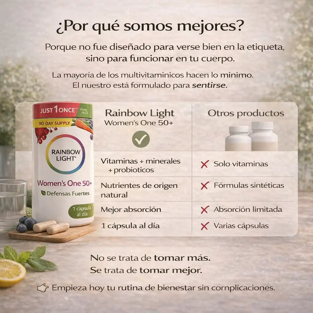 Rainbow Light Women’s One 50+ Todo lo que tu cuerpo necesita