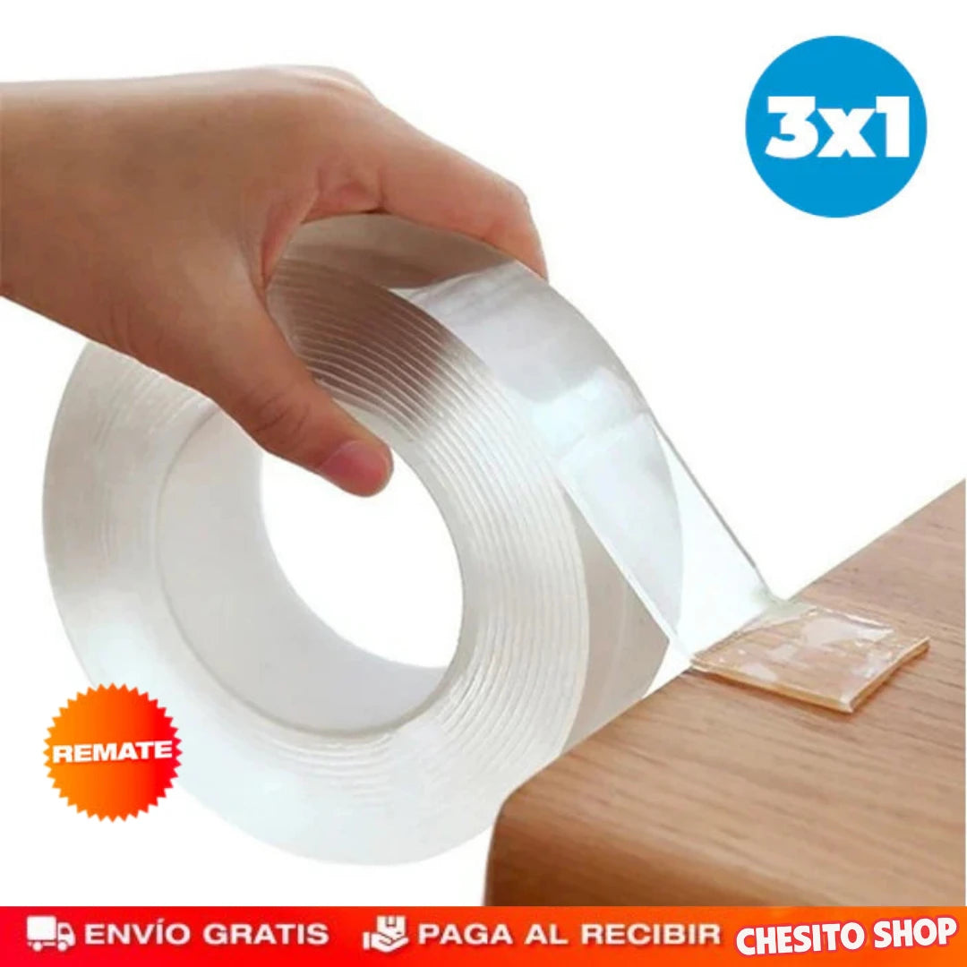 Cinta Doble Faz Lavable Y Reutilizable