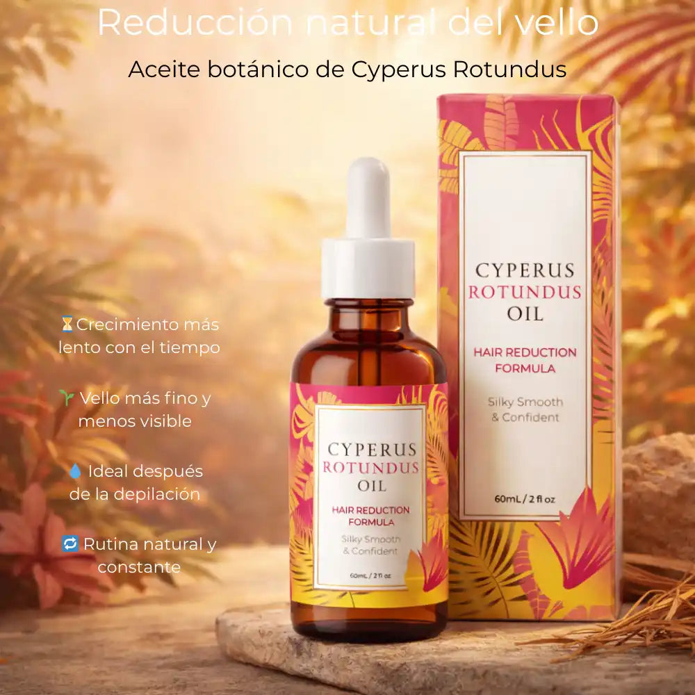 Aceite de Cyperus Rotundus para Reducir el Vello Naturalmente