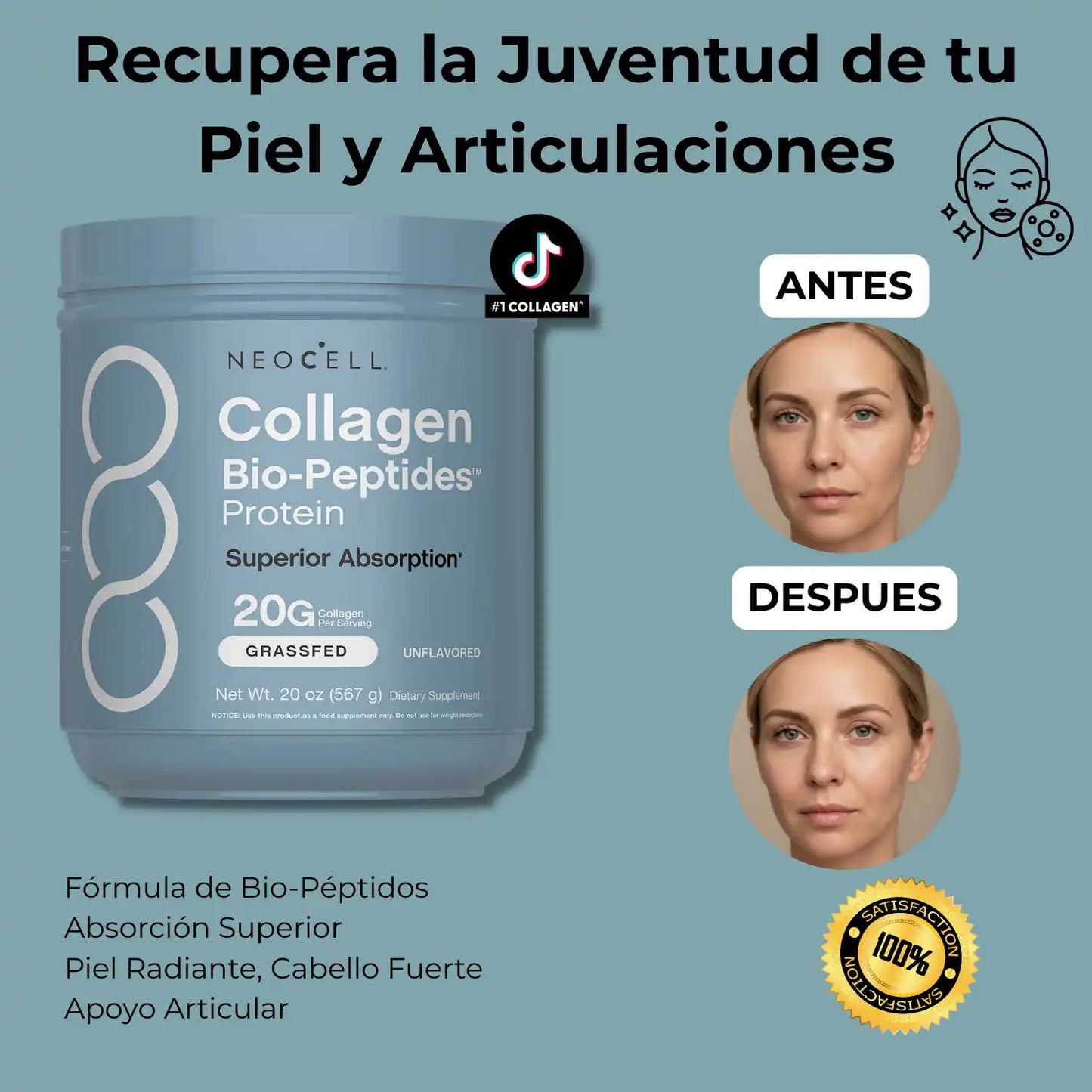 Colágeno Bio-Péptidos™ De ganado alimentado con pasto
