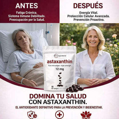 Astaxanthin 12 mg Protección Antioxidante Celular Avanzada