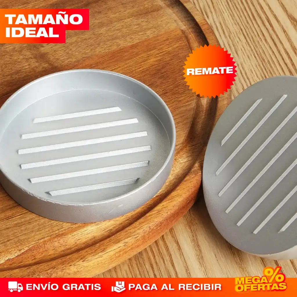 MOLDE MANUAL PARA HAMBURGUESAS