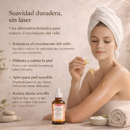 Aceite de Cyperus Rotundus para Reducir el Vello Naturalmente