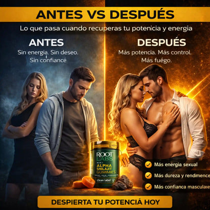 Root Labs Alpha Gummies Potencia Masculina y Energía Diaria