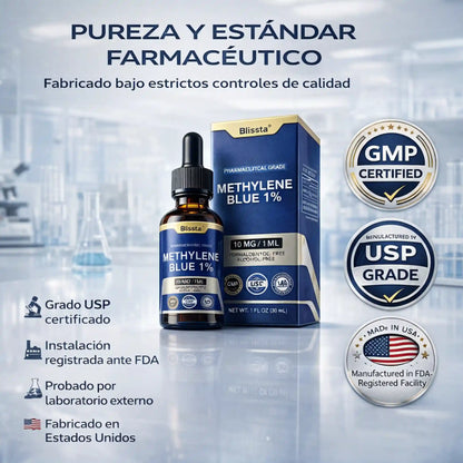 Blissta® Methylene Blue 1% Energía Celular y Claridad Mental