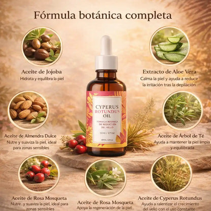 Aceite de Cyperus Rotundus para Reducir el Vello Naturalmente