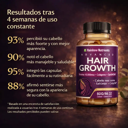 Cápsulas Hair Growth+ Fortaleza Capilar
