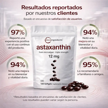Astaxanthin 12 mg Protección Antioxidante Celular Avanzada