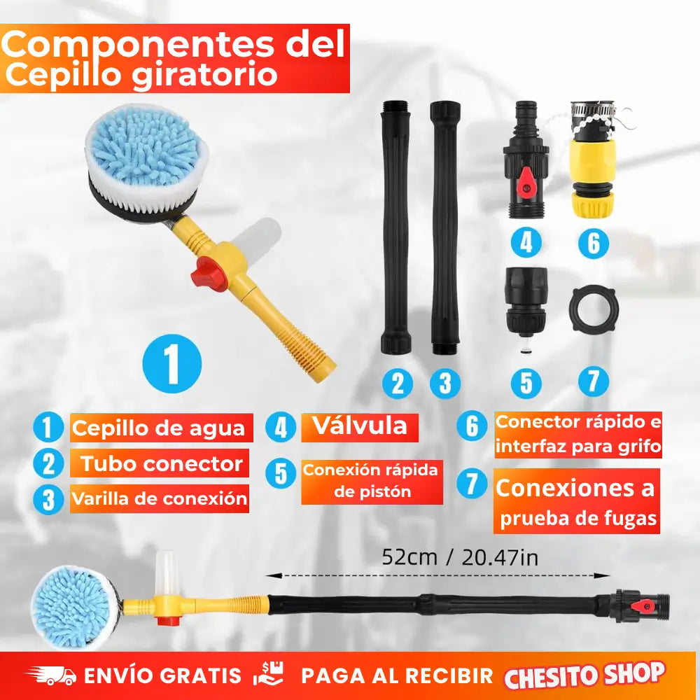 Kit de cepillo de microfibra para lavado de Carro y Moto