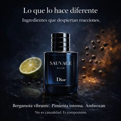 Dior Sauvage Elixir Presencia intensa que despierta miradas y deja huella.