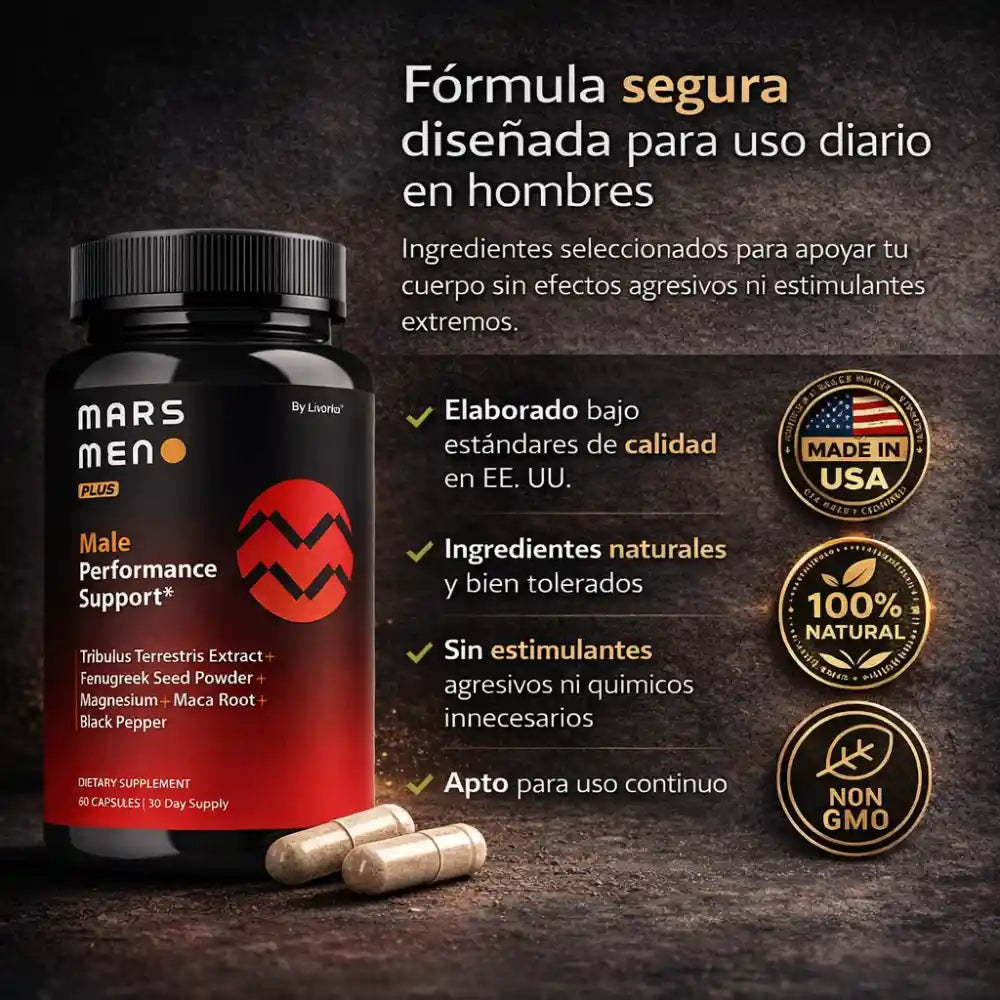 Mars Men Plus – Apoyo Masculino para la Quema de Grasa y Energía Diaria