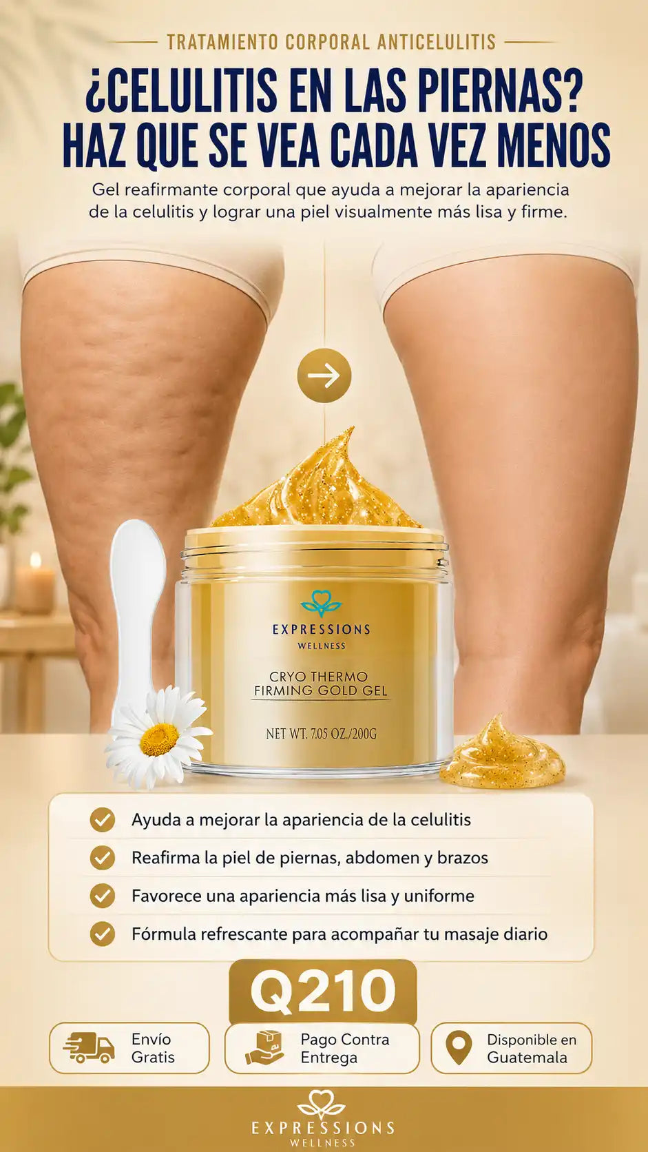 Firming Gold Gel – Reduce la Apariencia de la Celulitis y Reafirma tu Piel