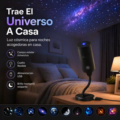 Proyector LED Navideño USB con 10 Diseños Intercambiables