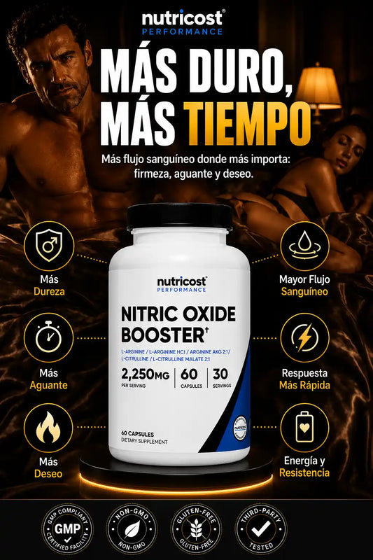 Potenciador de óxido nítrico de 2250 mg, 60 cápsulas