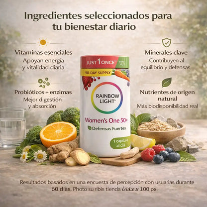 Rainbow Light Women’s One 50+ Todo lo que tu cuerpo necesita