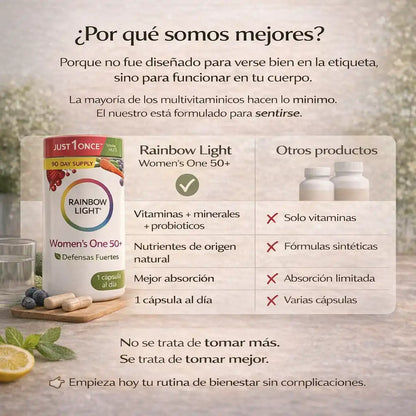 Rainbow Light Women’s One 50+ Todo lo que tu cuerpo necesita