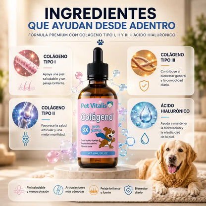 Collagen Drops — Piel Sana, Pelaje Brillante y Articulaciones Fuertes