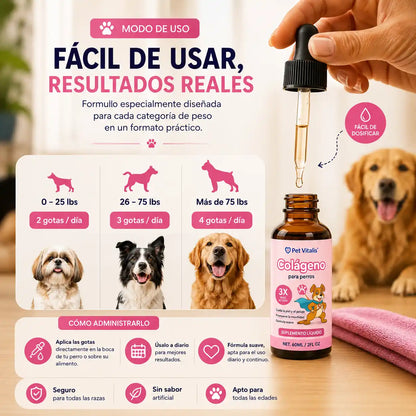 Collagen Drops — Piel Sana, Pelaje Brillante y Articulaciones Fuertes
