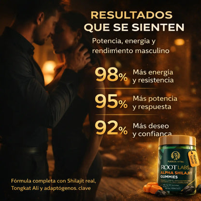 Root Labs Alpha Gummies Potencia Masculina y Energía Diaria