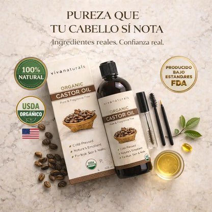 Viva Naturals Aceite de ricino orgánico