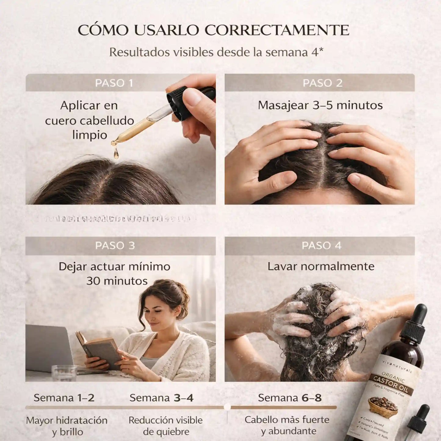 Viva Naturals Aceite de ricino orgánico