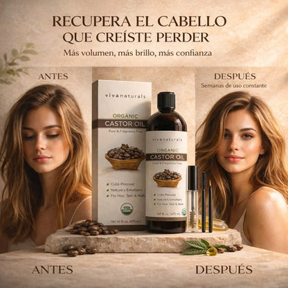 Viva Naturals Aceite de ricino orgánico