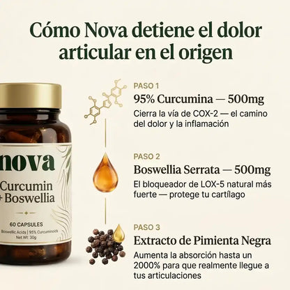 Curcumina + Boswellia para el apoyo articular