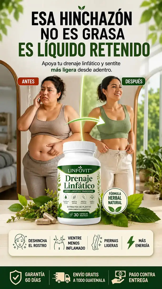 LINFOVIT Drenaje Linfático: adiós hinchazón y líquidos retenidos
