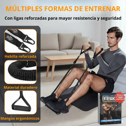 Soporte Abdominal Portátil + Guía de Ejercicios🎁 Resultados Rápidos en Casa