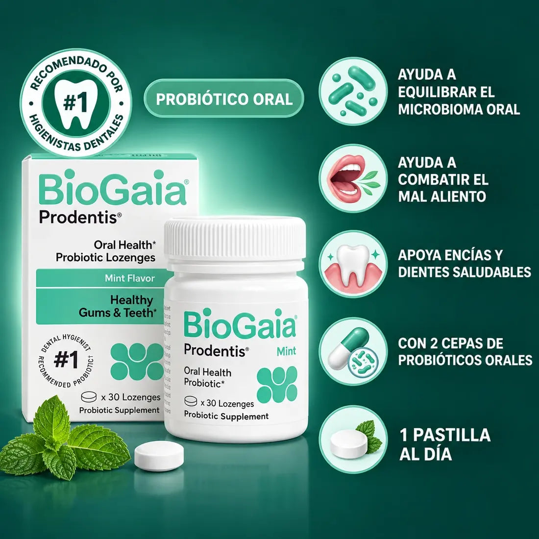 BioGaia Prodentis probiótico oral