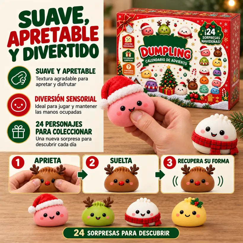 Calendario de adviento de dumplings squishy