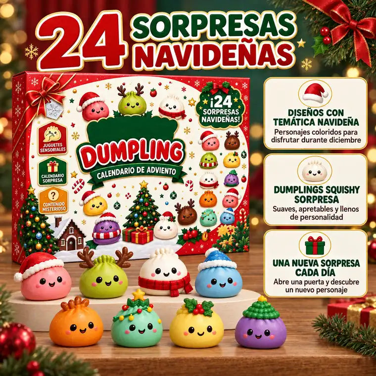 Calendario de adviento de dumplings squishy