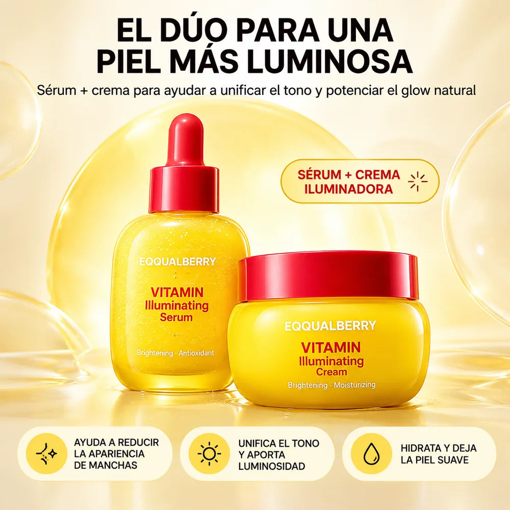 Dúo Vitamin sérum y crema iluminadora