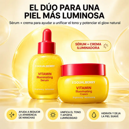 Dúo Vitamin sérum y crema iluminadora