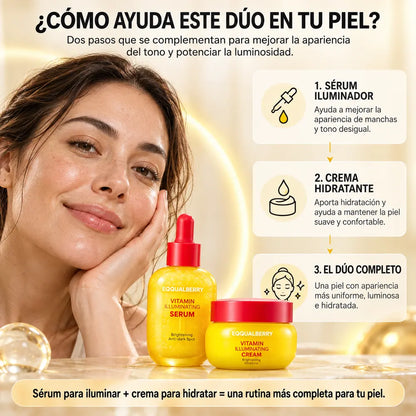 Dúo Vitamin sérum y crema iluminadora