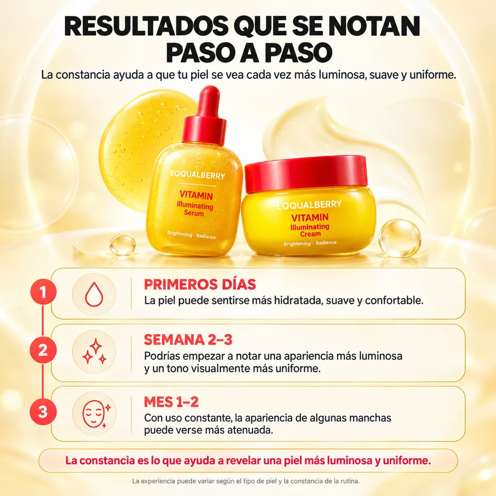 Dúo Vitamin sérum y crema iluminadora