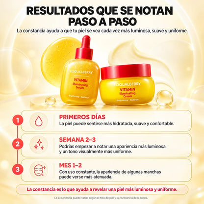Dúo Vitamin sérum y crema iluminadora