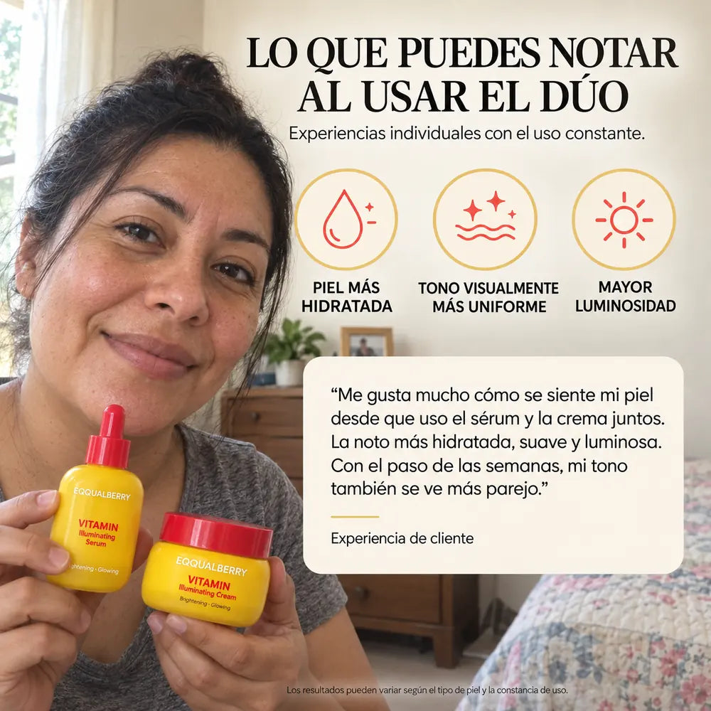 Dúo Vitamin sérum y crema iluminadora