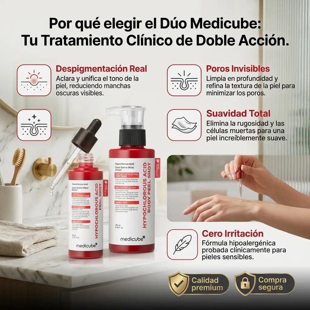 Medicube Dúo de exfoliación con ácido hipocloroso y arroz