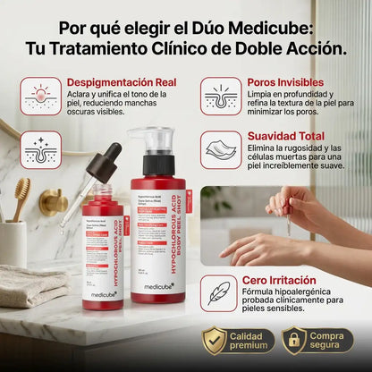 Medicube Dúo de exfoliación con ácido hipocloroso y arroz