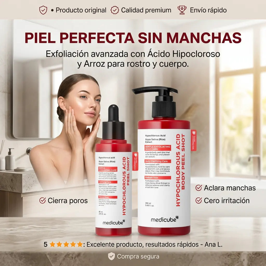 Medicube Dúo de exfoliación con ácido hipocloroso y arroz