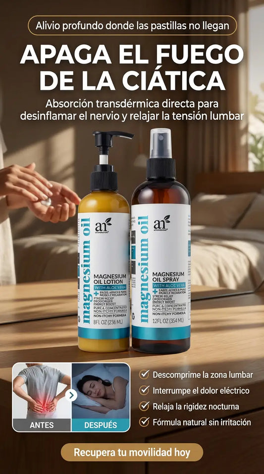 Kit Dual de Magnesio Spray y Crema Relajante Para Los Nervios