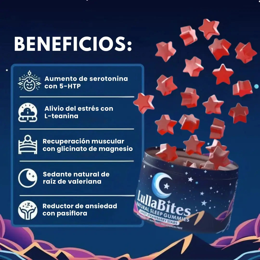 Gomitas Naturales para Dormir Mejor, Reducir y Reducir Estrés