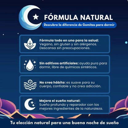 Gomitas Naturales para Dormir Mejor, Reducir y Reducir Estrés