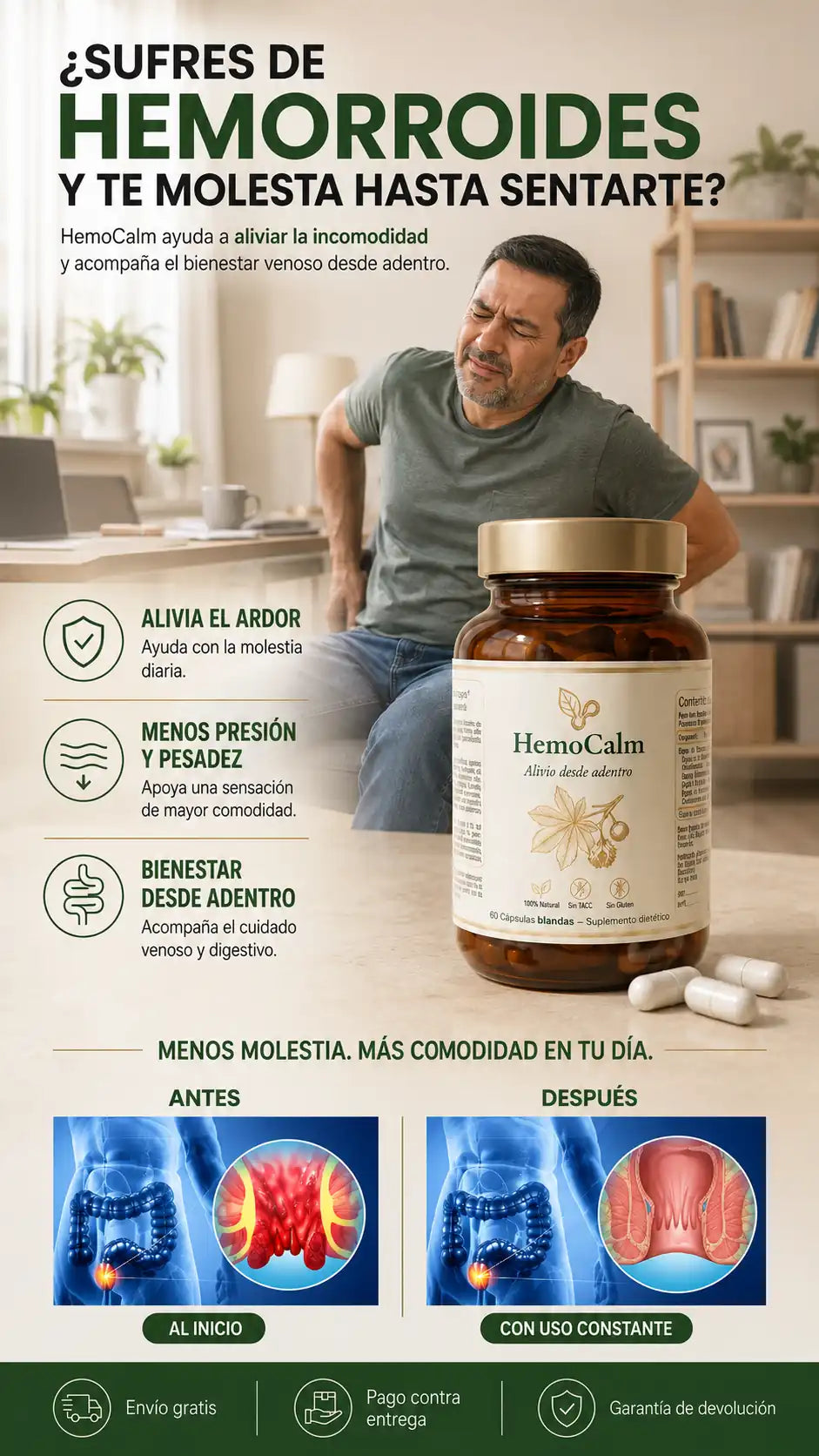 HemoCalm | Alivio desde Adentro para tu Bienestar Venoso