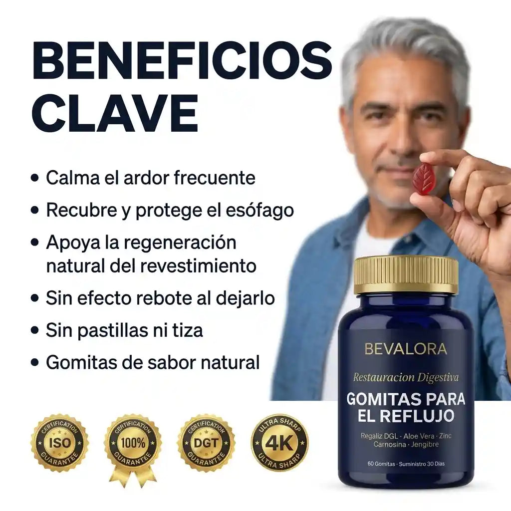 Bevalora® Restauración Esofágica — Gomitas Para El Reflujo