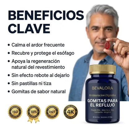 Bevalora® Restauración Esofágica — Gomitas Para El Reflujo