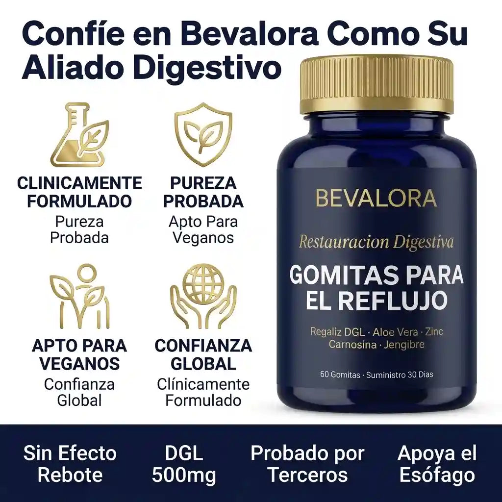 Bevalora® Restauración Esofágica — Gomitas Para El Reflujo