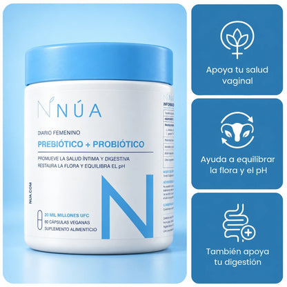 Adiós picazón y mal olor íntimo | NÚA Prebiótico + Probiótico
