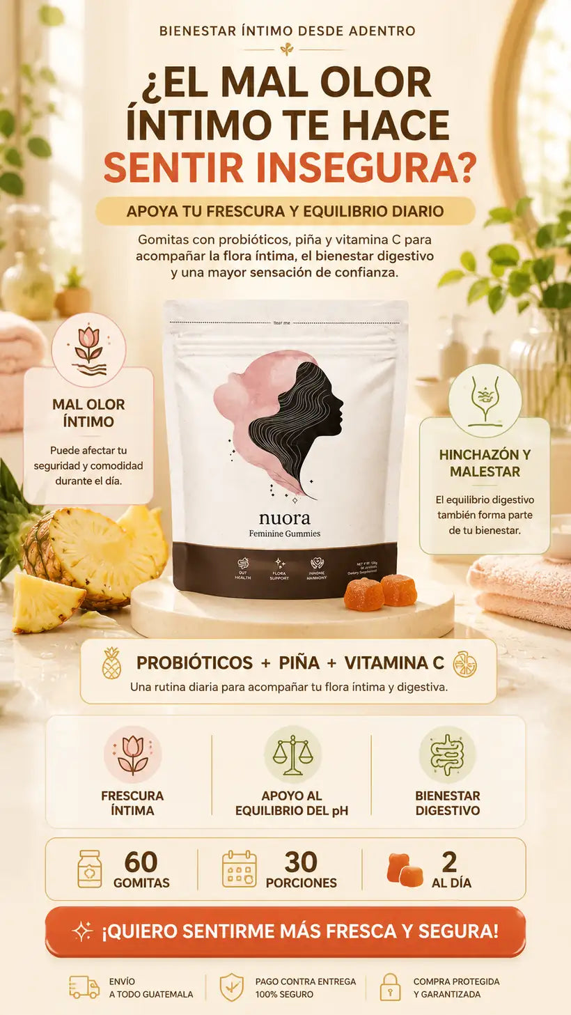 nuora Feminine Gummies | Frescura y Equilibrio Íntimo con Probióticos